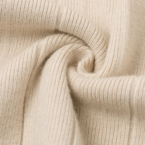 “The Gloria” Beige Pleated Sweater Dress - Picture 8 of 8